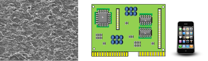 An enlarged photo of a film processed sand-blasting,For the purpose of processing materials